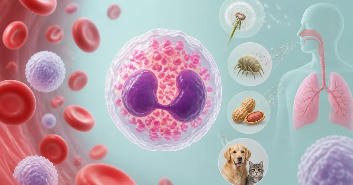 Absolute eosinophil count AEC high meaning with normal range and causes