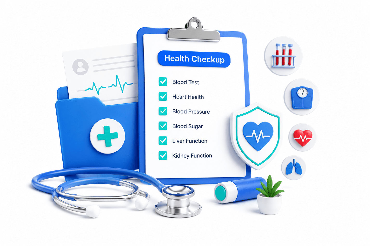 Person at a diagnostic centre preparing for a complete health checkup with blood tests