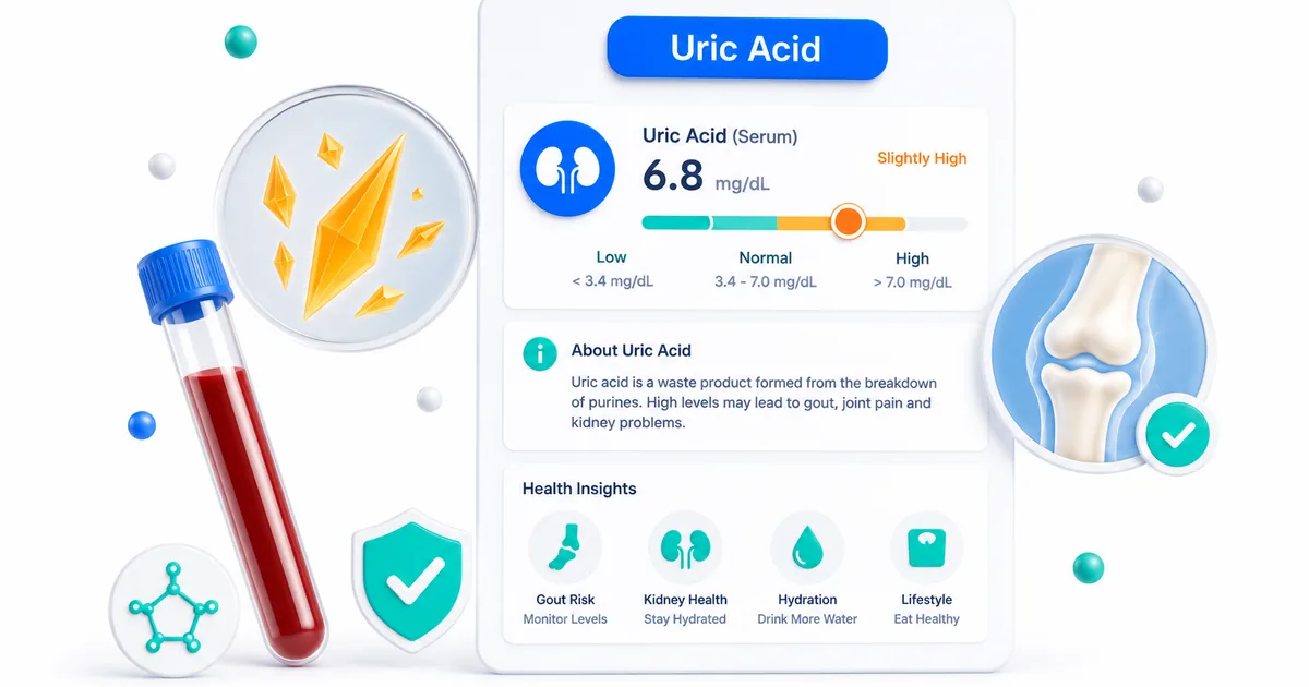 Uric acid blood test report gout kidney stone Hindi mein explained
